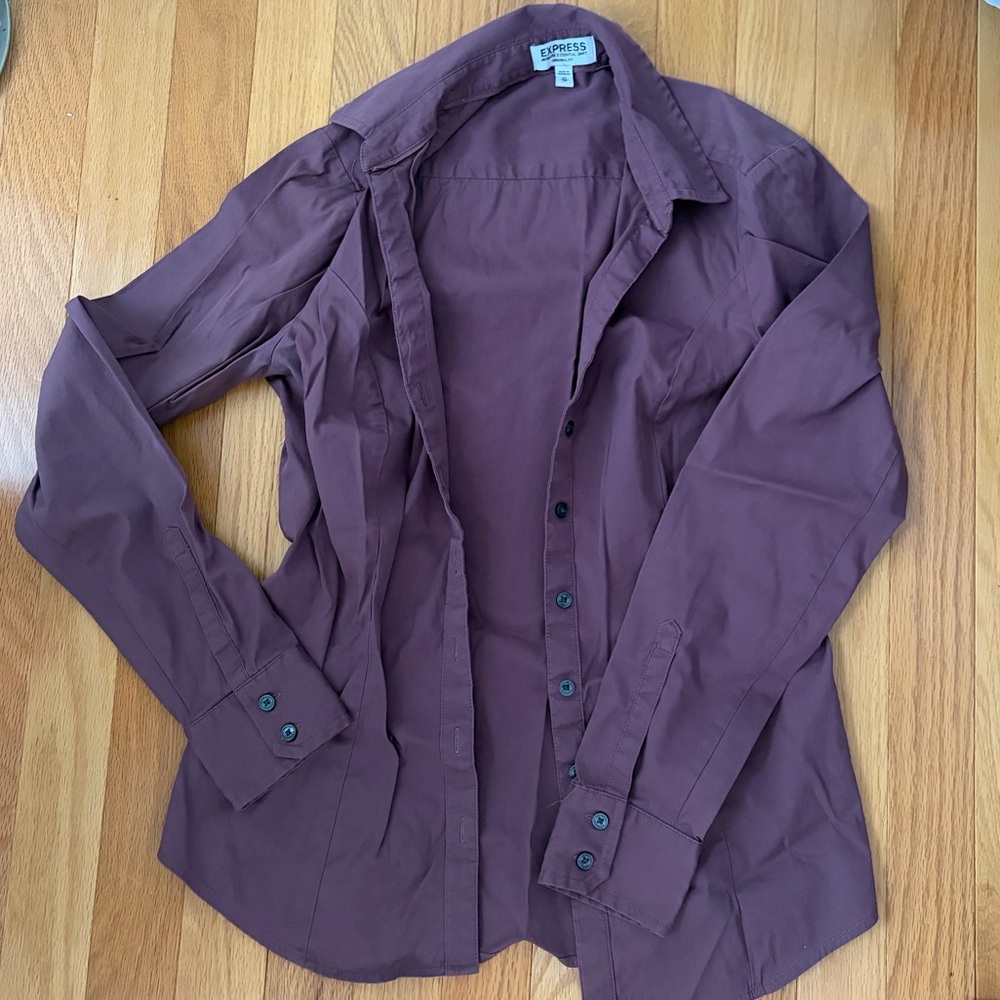 Express Deep Purple Essential Shirt